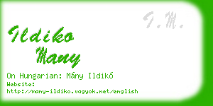 ildiko many business card