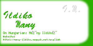 ildiko many business card